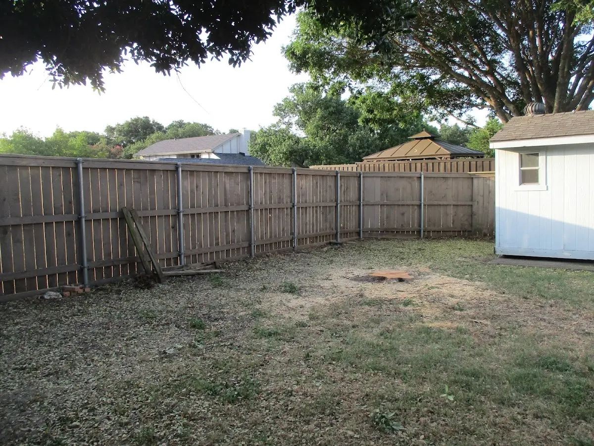 Cleared yard after professional tree removal in Ravenden